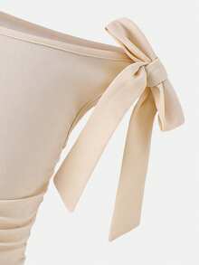 Emery Rose Kids Đầm dệt kim màu trơn, vai lệch, xếp ly, kiểu dáng thường ngày cho bé gái tuổi teen. - Nhiều màu - Xem 7