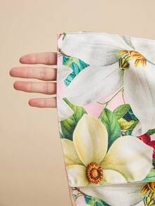LOTSLUV Falda plisada con estampado floral tropical en toda la prenda, adecuada para vacaciones de primavera/verano - Multicolor - Ver 8