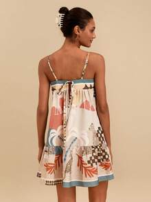 Travachic 春夏度假印花无袖女式迷你连衣裙 - 彩色 - 查看 2