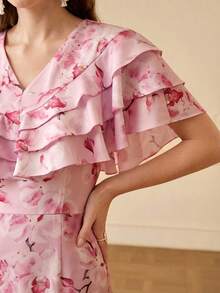 ZEYLAH VÁY XUỐNG LỆCH IN HOA, TRANG PHỤC NGÀY VALENTINE - Hồng - Xem 3