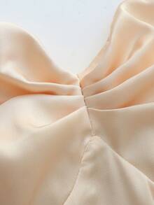 GlowEve Women's Elegant Sleeveless Satin Dress, Spring/Summer New Arrival - Champagne - View 6