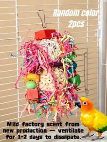 1pc Parrot Chew Toy For Boredom Relief, Daily Leisure Pet Supplies - Multicolor - View 6