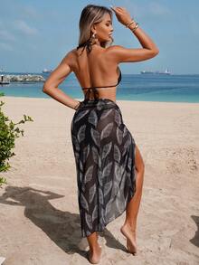 Swim Vcay Áo khoác ngoài đi biển mùa hè dành cho nữ, kiểu dáng đơn giản, thoải mái, đa năng, chất liệu nhẹ và thoáng khí. Áo khoác ngoài đi biển in họa tiết lông vũ màu trắng mang hơi hướng kỳ nghỉ cổ điển với thiết kế cổ chữ V. Kiểu dáng một mảnh hoàn hảo cho kỳ nghỉ hè ở bãi biển và mặc hàng ngày. Áo khoác ngoài đi biển. Áo khoác ngoài đi biển dạng quấn. Áo khoác ngoài đi biển bằng lưới thoáng khí. - Đen và trắng - Xem 4