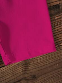 THE POWERPUFF GIRLS X SHEIN 女童夏季休闲可爱卡通字母印花T恤和短裤套装 - 白色 - 查看 5