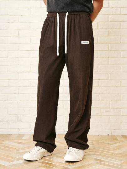 Zalmeno Manfinity Streetrush 男士纯色休闲日常长裤，街头服饰，男友礼物，秋季