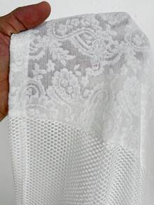 Coolane Áo thun jersey dáng rộng, cùng phong cách Y2K Gyaru Fairycore, dành cho cặp đôi nữ và nam, phối ren tương phản, kiểu dáng thể thao, thích hợp cho ngày hội thể thao. - trắng - Xem 7