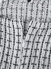 SHEIN Girls' Plaid Jumpsuit With Cute Bow Collar, Suitable For Spring And Autumn - Red and White - View 7