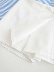 Emery Rose Kids 2件套少女梭织纯色条纹休闲短裤套装 - 彩色 - 查看 6