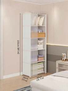 1pc Freestanding Bookshelf, Multi-Tier Home Storage Organizer Rack, Narrow Shelf For Living Room, Halloween & Christmas Gift - Multicolor - View 15