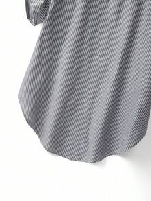 Franclia Women's Round Neck Casual Cotton Striped Short Sleeve Comfortable Blouse, Suitable For Daily Commute, Spring/Summer - Multicolor - View 5