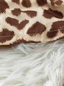 EMERY ROSE Mono informal de mujer con estampado de leopardo y parte superior tipo tubo - Marrón Chocolate - Ver 3