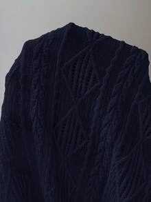 Áo thun nữ tay ngắn cổ tròn chất liệu vải dệt họa tiết, màu be, thích hợp cho mùa hè. - Xanh đậm - Xem 6