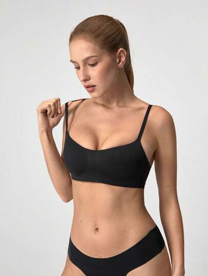  LOUNGEISTA 假日季超薄文胸 新娘内衣文胸 日常女士无缝文胸 美背文胸 透气轻薄聚拢文胸 柔软舒适无钢圈内衣文胸 性感无钢圈弹力内衣文胸 小胸适用 运动文胸