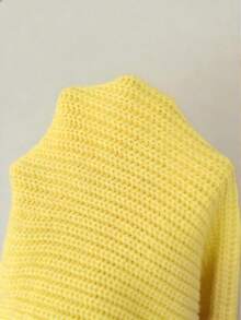 Rafferiza Women's Fashion Solid Color Cropped Open Front Bolero Shrug - Light Yellow - View 7