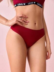 Bonmuse Bragas sin costuras de unicolor y tiro bajo para mujer - Multicolor - Ver 8