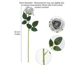1PC/5PCS/10PCS/12PCS/ Silver 20-Inch Artificial Rose Flowers, High-End Artificial Roses, Suitable For Home Decor, Room Decor, Dining Table Decor, Wedding Decor, Bridal Bouquet, Wrist Corsage, Flower Arrangement. Suitable For Home, Restaurant, Bedroom, Vase Decoration. - Silver - View 10