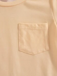 Souflis Souflis 法国新款4-7岁男童清新奶油色短袖套装，蓝白条纹短裤，儿童夏季休闲两件套 - 彩色 - 查看 5