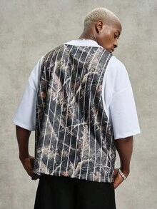 PAVTROS Pavtos Men's White Summer Basic Streetwear City Break Casual Short Sleeve T-Shirt,Mesh Patchwork Embroidered Oversized Round Neck Unisex Couple Tee - White - View 2