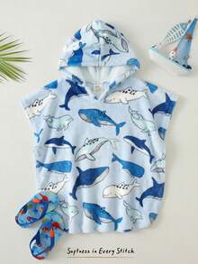 Cozy Pixies 男婴卡通图案针织柔软连帽无袖罩衫 - 彩色 - 查看 7