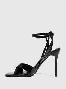 CUCCOO SZL 女士高跟凉鞋 - 鏡黑色 - 查看 4