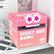 105 Transparent Pearlescent Sticky Notes - Gradient Color Cartoon Eyes Design, Smooth Writing Surface And Strong Adhesive, Suitable For Home Office School Organization, Decorative Stationery Supplies, Notepads, Study Aids, Interesting Patterns, High-Quality Paper, Workspace Organization, Premium Stationery, For Creative Professionals - Pearlescent - View 7
