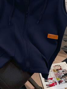 GlowEve Spring/Summer New Design Thin Layering Women's Sweatshirt - Navy Blue - View 6