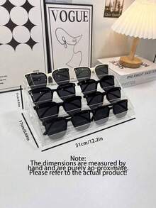 1个3-6层多功能眼镜展示架，时尚眼镜收纳盒，透明眼镜架，时尚眼镜展示台，眼镜展示架，时尚眼镜收纳盒，粉色眼镜框，透明防蓝光眼镜展示架，男士时尚眼镜展示道具 - 無色 - 查看 10