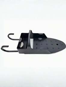 1 pieza Colgador de tabla de planchar para plancha, soporte de pared para plancha con rejilla resistente al calor, para lavandería en el hogar - Negro - Ver 4