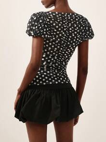Blusa de mujer con estampado de leopardo de moda, para verano - Multicolor - Ver 2