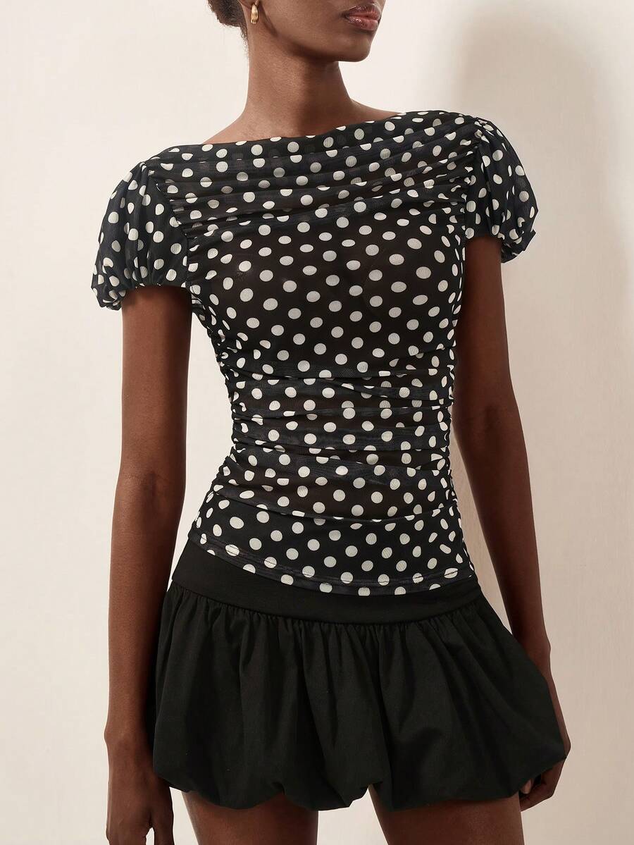 Blusa de mujer con estampado de leopardo de moda, para verano - Multicolor - Ver 1