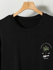 Vacaura 2pcs/Set Teen Boys Black T-Shirt With Khaki Shorts,Fashionable Streetwear Pocket Outfit,Versatile Summer Essentials For Sports,Outings,School - Army Green - View 6