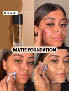 Complexion Pro 持久透氣霧麵粉底液-焦糖霧面防汗粉底液控油全面遮瑕無孔遮瑕防水無瑕不褪色輕薄液體粉底液 品牌 美容 化妝 化妝品 適合女性與女孩 完美搭配夏季春季 Y2K 時尚 流行 生日 母親節禮物 假期 派對準備就緒 最佳顏色 - Caramel - 查看 2