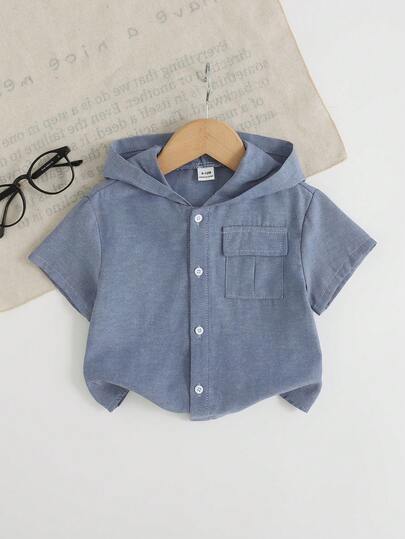 SHEIN Áo thun ngắn tay có mũ màu trắng, thoải mái, kiểu dáng thường ngày, chất liệu dệt đa năng, phù hợp cho cả trong nhà, ngoài trời, sinh hoạt hàng ngày, thể thao, vui chơi, dự tiệc, chụp ảnh, kỳ nghỉ, lễ hội vào mùa xuân và mùa hè cho bé trai và bé gái.