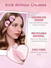 SHEGLAM HAIR Cupid's Charm Crystal Hair Clip,Pink Hair Clip,Side Bangs Hair Clips For Women,Chic Vibes,Firm Grip Without Snags,Dents,Or Creases For Charming Hairstyles Bangs,Braids,Curls Birthday Gift Holiday Pink Vibe Makeup Travel School Festivals Rose Present Girl Charm Hair Care Mother's Day Fancy Fashion Rave Party - Dusty Pink - View 4