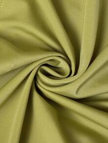 Elaquor Conjunto de bikini de talla grande con volantes, unicolor, con abertura lateral - Verde - Ver 7