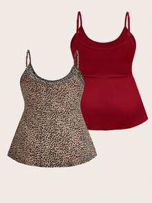 SHEIN EZwear 大码女式褶皱休闲百搭日常吊带背心 - 彩色 - 查看 2