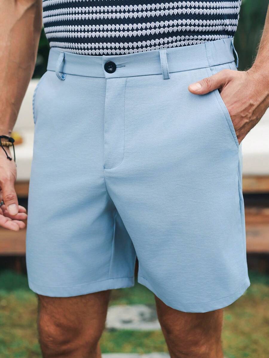 VENTUSAIL Men's Light Blue Casual Shorts - Baby Blue - View 1