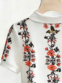 Franclia T-shirt décontracté à imprimé floral pour femmes, été - Multicolore - Voir 6