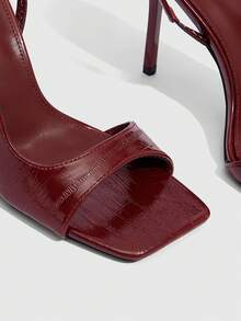 CUCCOO SZL 女士高跟凉鞋 - 酒紅色 - 查看 5