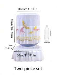2pcs/Set Embroidered Lace Water Dispenser Cover Household Accessory Set,Bag,Organizer,Storage,Home Decor - one-size - View 3