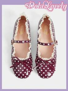 burgundy polka dot