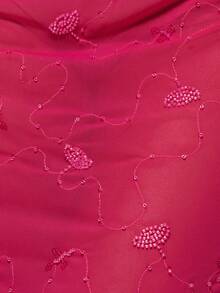 MUSERA Chân váy midi dáng rộng đính sequin, nữ tính, thích hợp cho mùa xuân hè, kỳ nghỉ, buổi tối đi chơi, dịp đặc biệt, bãi biển vàng. - Màu Hồng Tươi - Xem 6