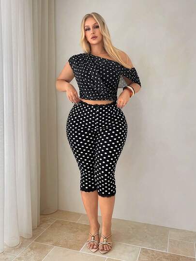 Auralis Quần lửng chấm bi mùa hè mới/Quần skinny thanh lịch dành cho công sở, trang phục đồng phục giáo viên kiểu đuôi cá, phối ren, trang trí nơ, chấm bi đen trắng, phong cách lễ hội âm nhạc.