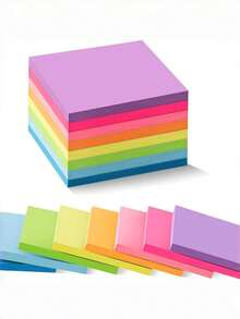 22pcs Of Sticky Notes Randomly Shipped, 12 Colors,With Another 50 Stickers For Message Use. - Multicolor - View 2