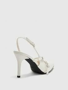 CUCCOO BIZCHIC New Spring And Autumn Fashion Pointed Toe Slingback Buckle Women's Shoes - Off-white - View 5