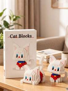 POKOJA LAND 可爱的猫咪积木玩具，方便携带，减压玩具，感官玩具，派对玩具，青少年玩具，派对、生日、圣诞节、周末和节假日的绝佳礼物。 - 彩色 - 查看 6