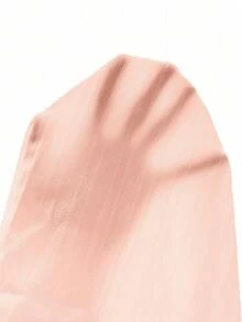 EMERY ROSE Solid Color Round Neck Casual Loose Autumn Blouse Travel Peach Pink - Pink - View 4