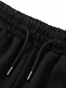 PAVTROS Men Plus Colorblock Drawstring Waist Shorts Sweat Color Block Casual Size - Multicolor - View 5