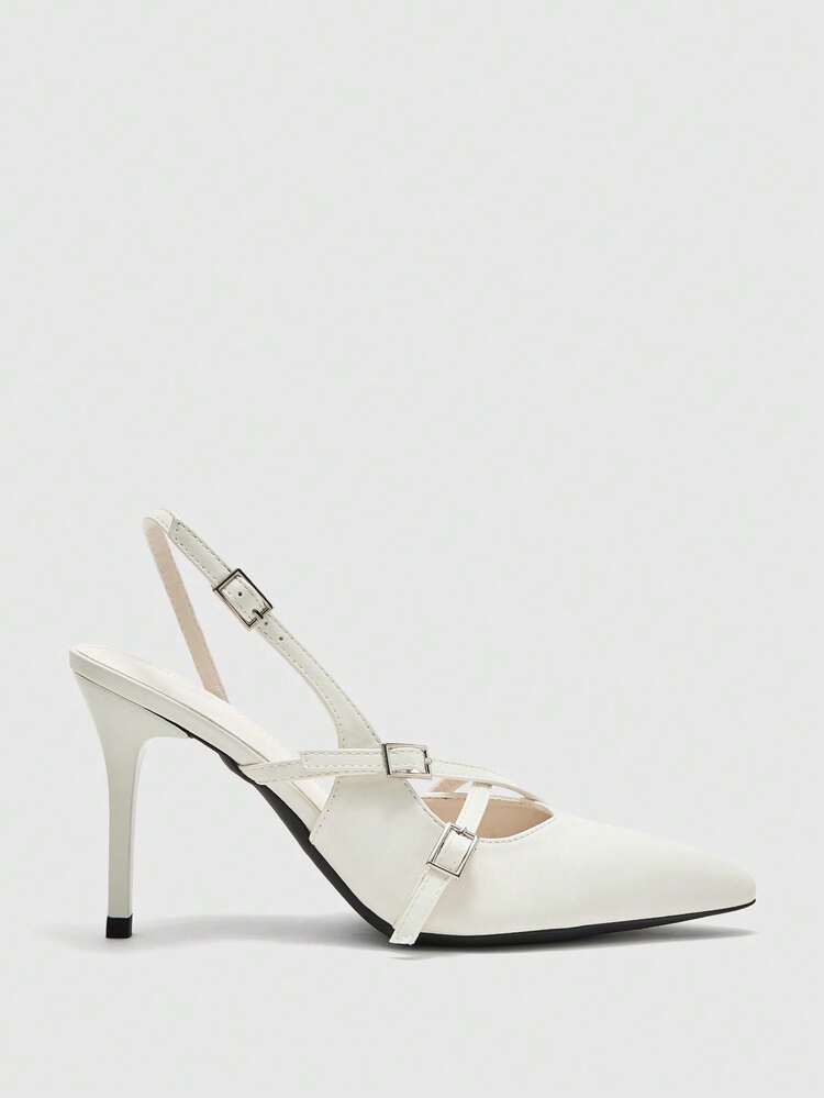 CUCCOO BIZCHIC New Spring And Autumn Fashion Pointed Toe Slingback Buckle Women's Shoes