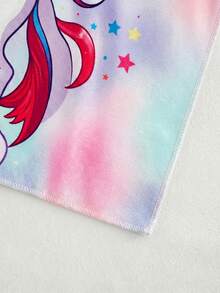 SHEIN Baby Girl Unicorn Print Hooded Swimsuit, Summer Beach Vacation - Multicolor - View 2